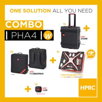 COMBO - HPRC2700W + SOFT BAG DJI 4 / 4 Pro / 4 Pro+ (INTERCHANGEABLE FOAM)